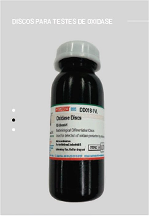 ❆ Reativo para Oxidase, frasco com 50 discos PA394 (Himedia)