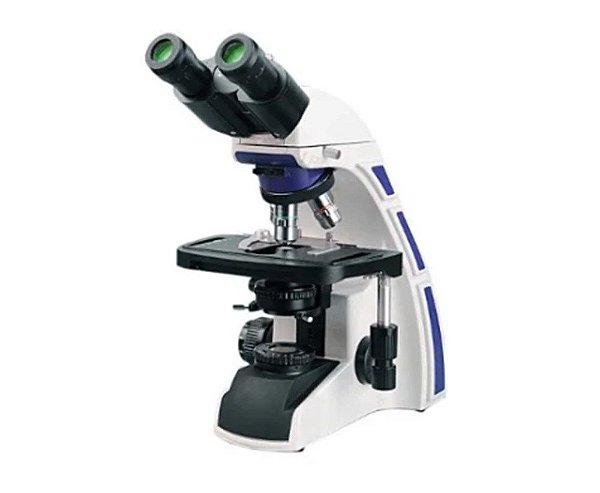 Microscópio biológico binocular, ótica infinita, contraste de fase, objetivas planacromáticas, bivolt BLUE1000-B-I-L-CF-BI (BIOFOCUS)
