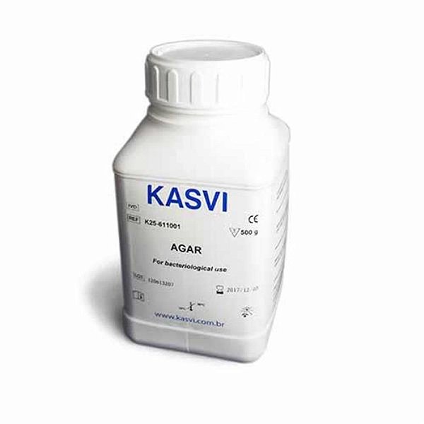 Agar Bacteriológico, frasco com 500 gramas, mod.: K25-611001 (Kasvi)