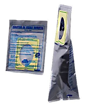 Coletor Urina Infantil Feminino 100 mL, Estéril, caixa 50 unidades, mod.: CLTFEM (Cralplast)