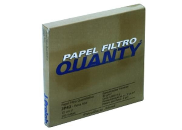 Papel de filtro quantitativo, Faixa preta (Filtração rápida), Diâmetro de 12,5cm, Caixa com 100 unidades, mod.: 3509-1 (J.prolab)
