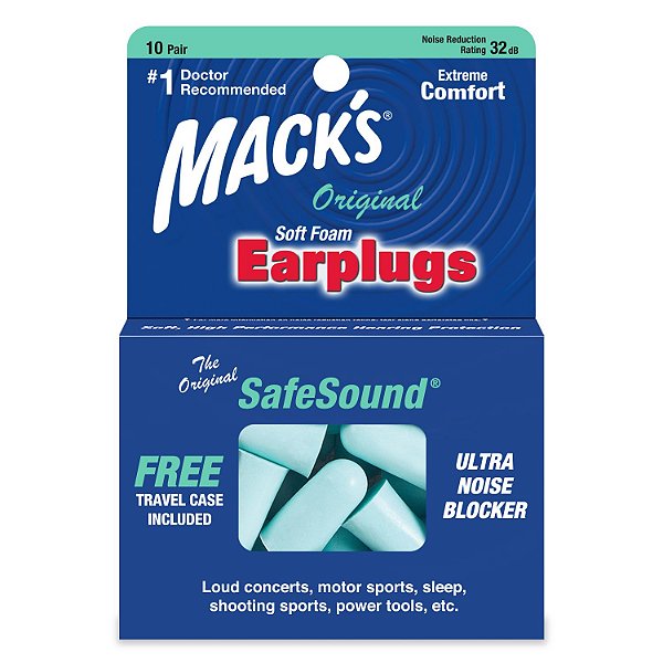 Protetor Auricular Mack's Original Redução de Ruído 32dB 10 Pares