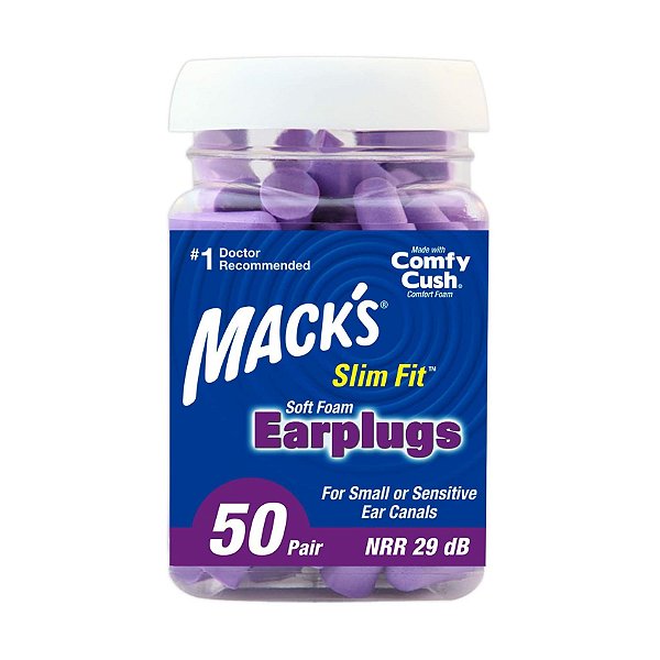 Protetor Auricular Mack's Slimfit Redução de Ruído 29db 50 Pares