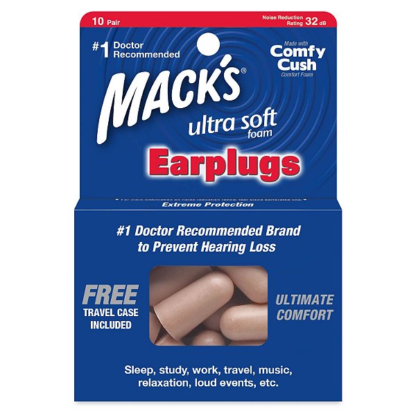 Protetor Auricular Mack's Ultra Soft 33db com Case 10 Pares