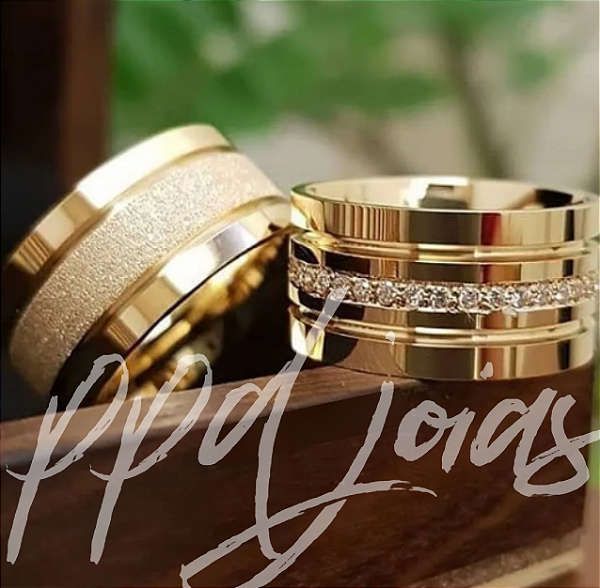 Alianças Sparta (10mm) Ouro 18k