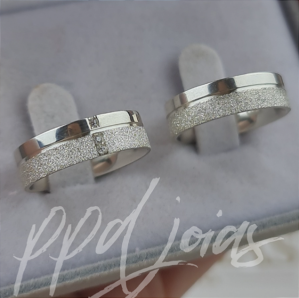 Par de Alianças Pegasus (7mm) - Prata 950