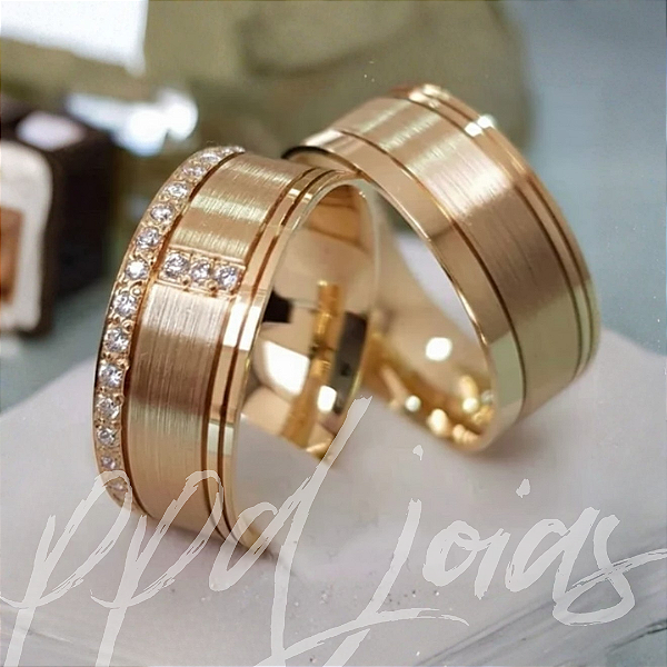 Alianças Menfis (7mm) Ouro 18k