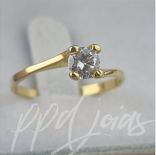 Solitário Anel de Noivado Afrodite - Ouro 18k