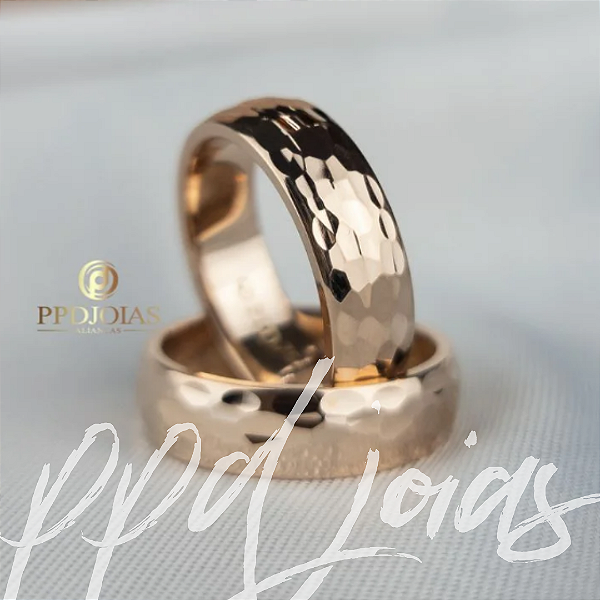 Alianças Lunar Rose (6mm) Ouro 18k