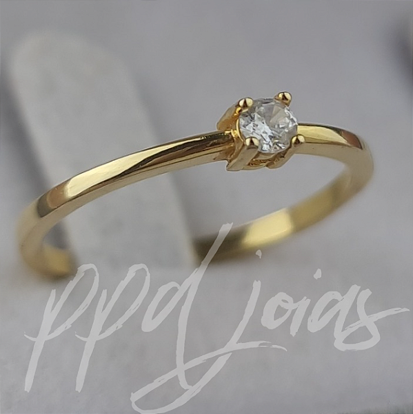 Solitário Anel de Noivado Grace - Ouro 18k