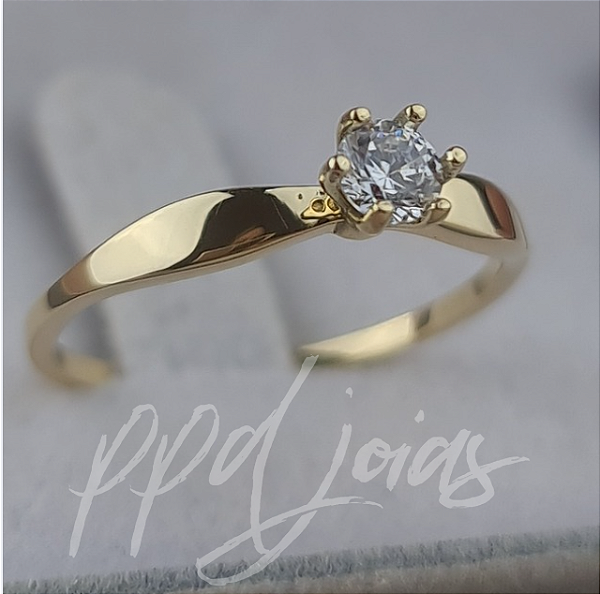 Solitário Alaska - Ouro 18k