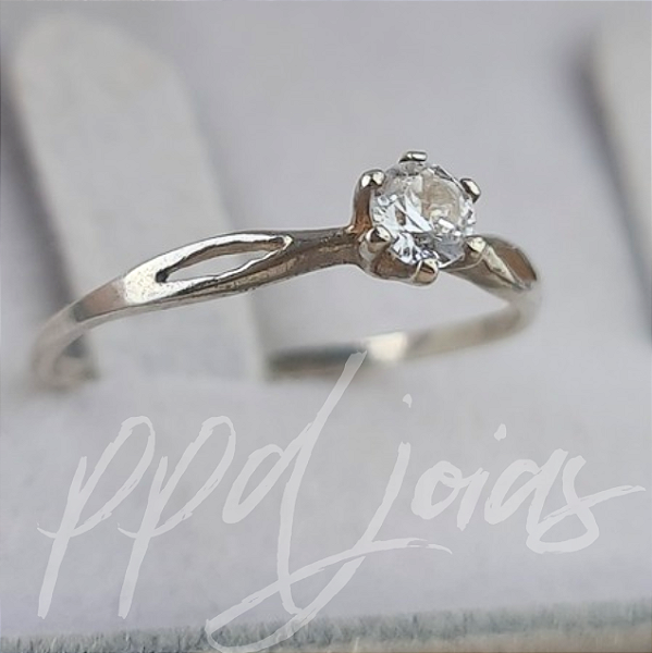 Solitário Maia - Ouro 18k Branco