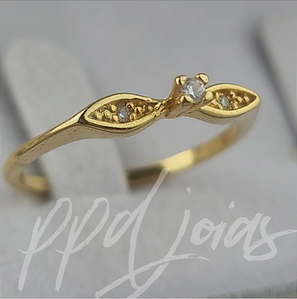 Solitário Laço - Ouro 18k