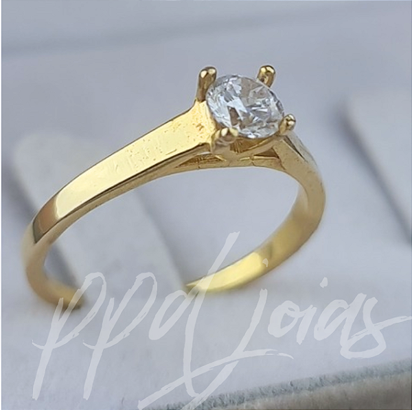 Solitário Anel de Noivado Neith - Ouro 18k