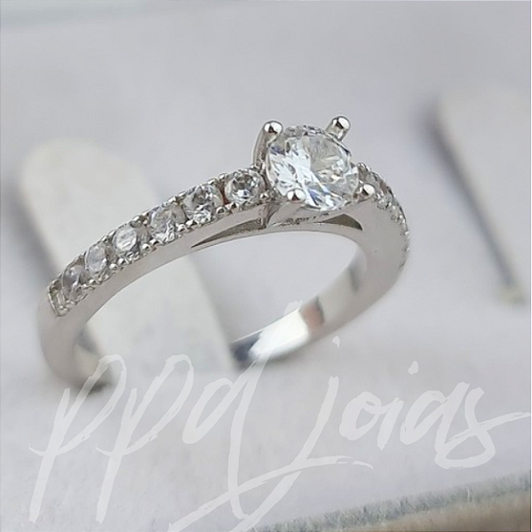 Solitário Iris - Ouro 18k BRANCO