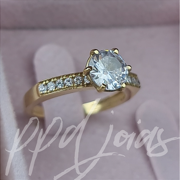 Solitário Louise - Ouro 18k