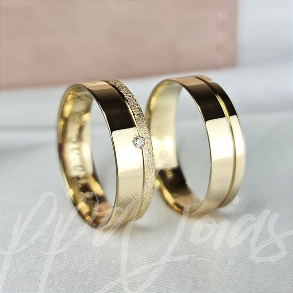 Par de Alianças Turquia (5mm) - Ouro 18k