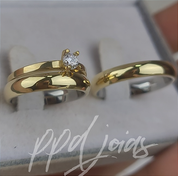 Kit casamento Tradicional (4mm) - Moeda Antiga