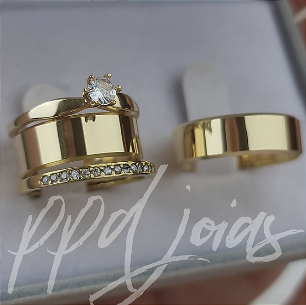 Par de Alianças Itália (6,5mm) - Ouro 18k