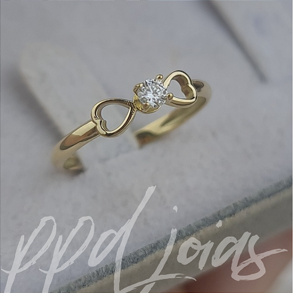 Solitário Duo Love - Ouro 18k