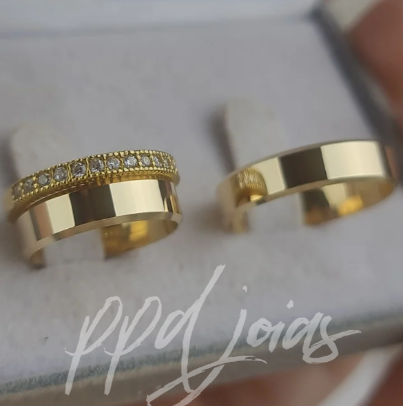 Par de Alianças Italia (5mm) - Ouro 18k