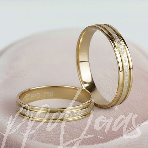 Par de Alianças Montevideu (3mm) - Ouro 18k