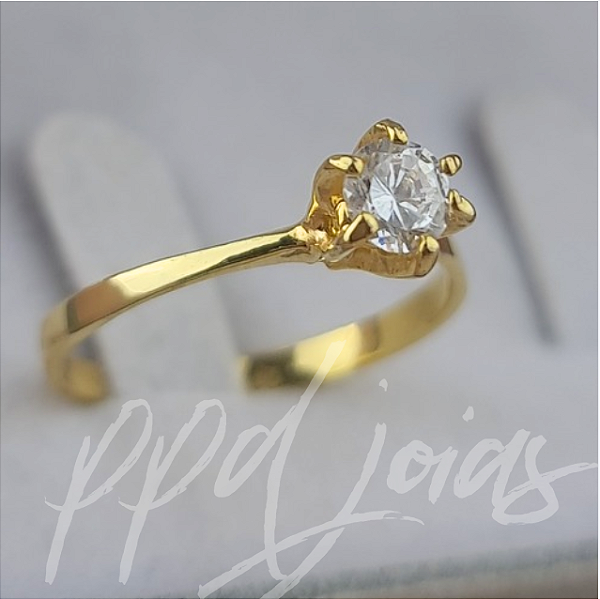 Solitário Tower - Ouro 18k