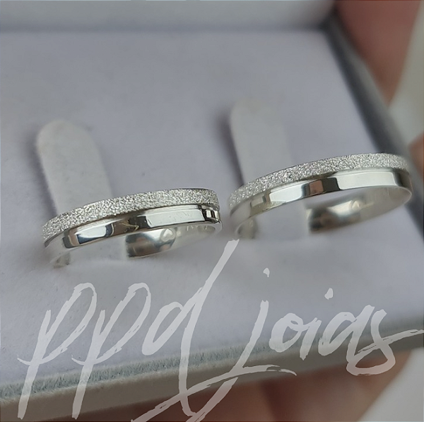 Par de Alianças Mafra (4mm) - Prata 950