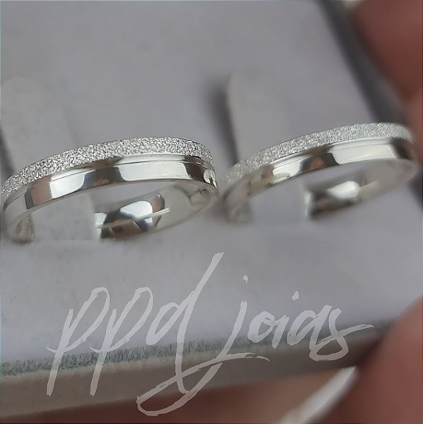 Par de Alianças Mafra (4mm) - Prata 950