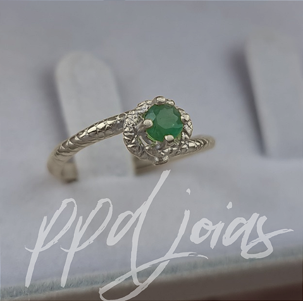 Anel de Formatura Medicina (Pedras naturais) - Ouro 18k BRANCO