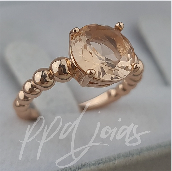 Solitário Bolinha - Ouro 18k ROSE
