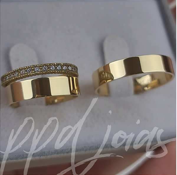 Kit Casamento Milão (5mm) - Ouro 18k