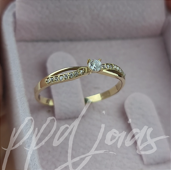 Solitário Saturno - Ouro 18k