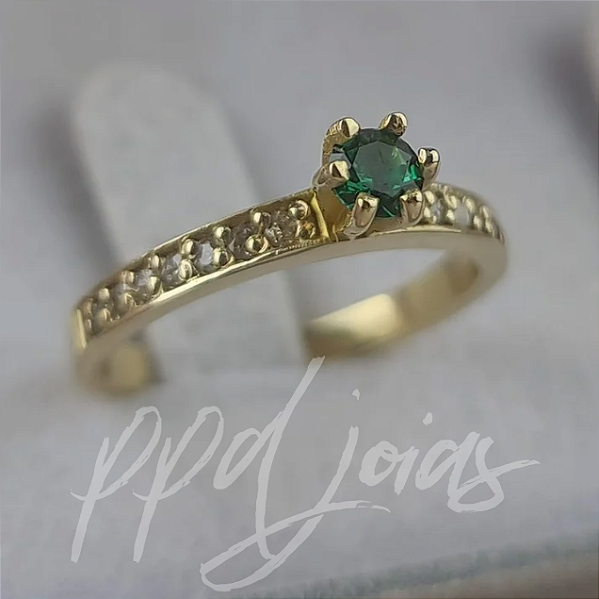 Solitário Raven Verde - Moeda antiga