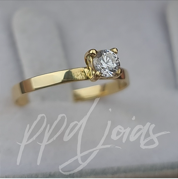 Solitário Simples - Ouro 18k