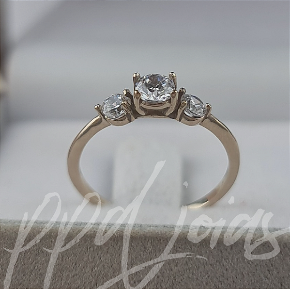 Solitário Shai Slim - Ouro Branco 18k