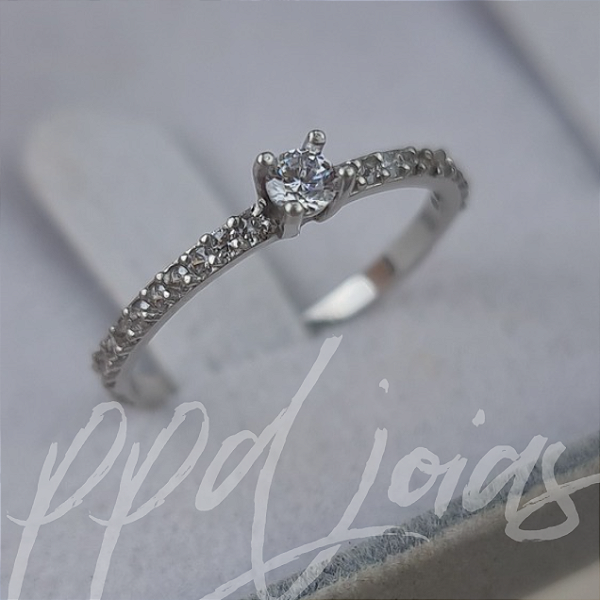 Solitário Marquesa Fit - Ouro Branco 18k