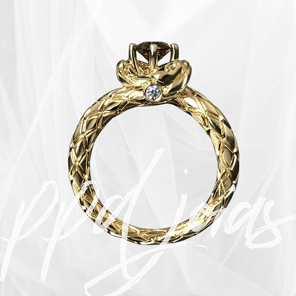 Anel Cobra Serpente Formatura Ouro 18k