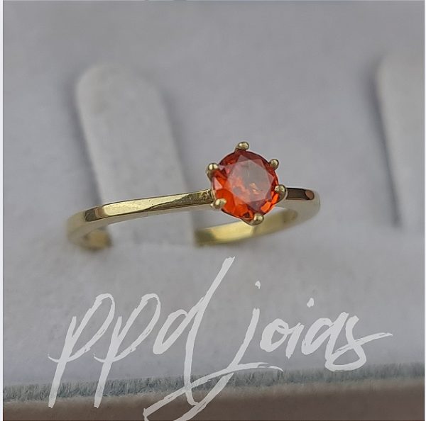 Solitário Lirio Laranja - Moeda antiga