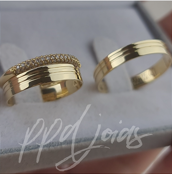 Kit casamento Melin Mix (4mm) - Ouro 18k