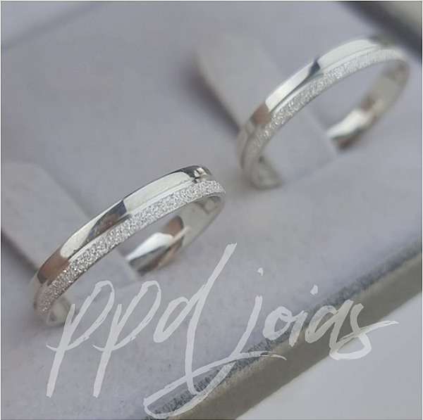 Par de Alianças Mafra (3mm) - Prata 950
