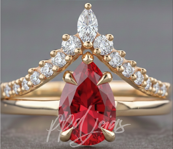 Conjunto Aneis Princesa Branca de Neve - Ouro 18k