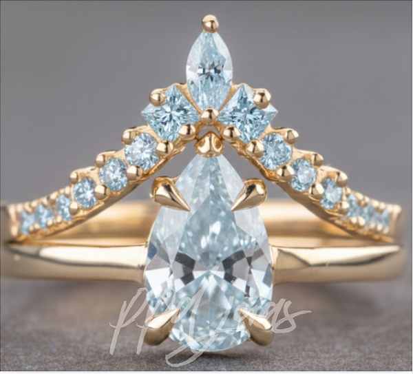 Conjunto Aneis Princesa Cinderela - Ouro 18k