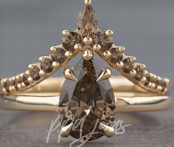 Conjunto Aneis Princesa Pocahontas - Ouro 18k