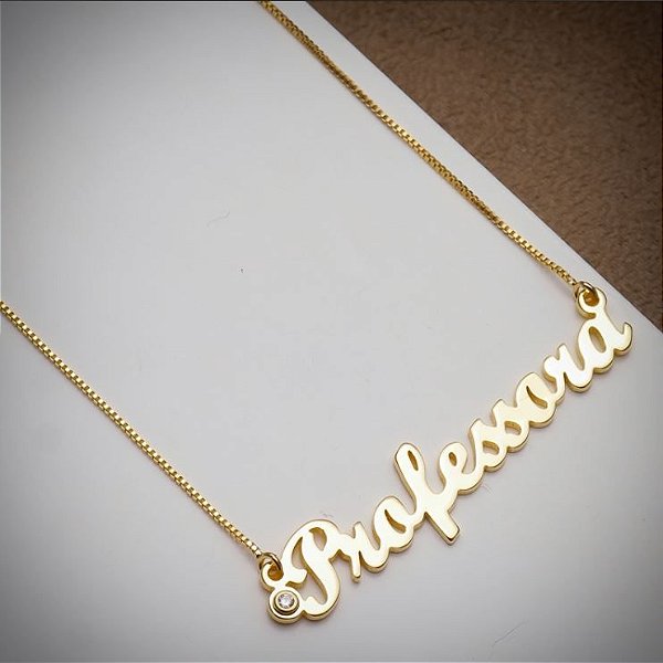 Colar Formatura Ouro 18k Professora
