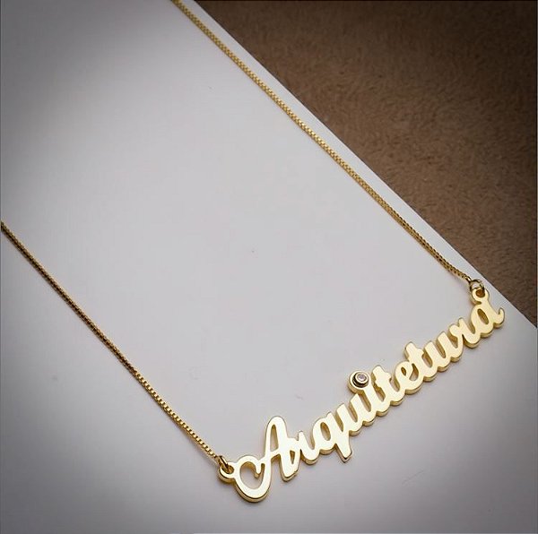 Colar Ouro 18k Formatura Arquitetura