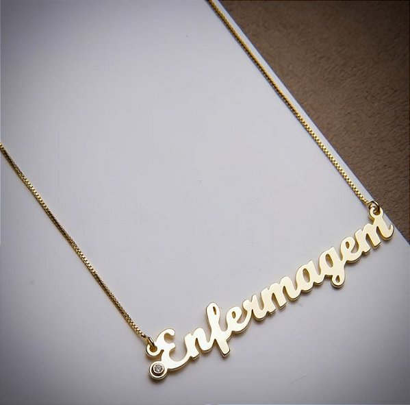 Colar Ouro 18k Formatura Enfermagem