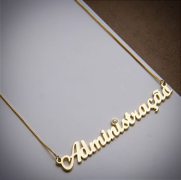 Colar Ouro 18k Formatura Administração