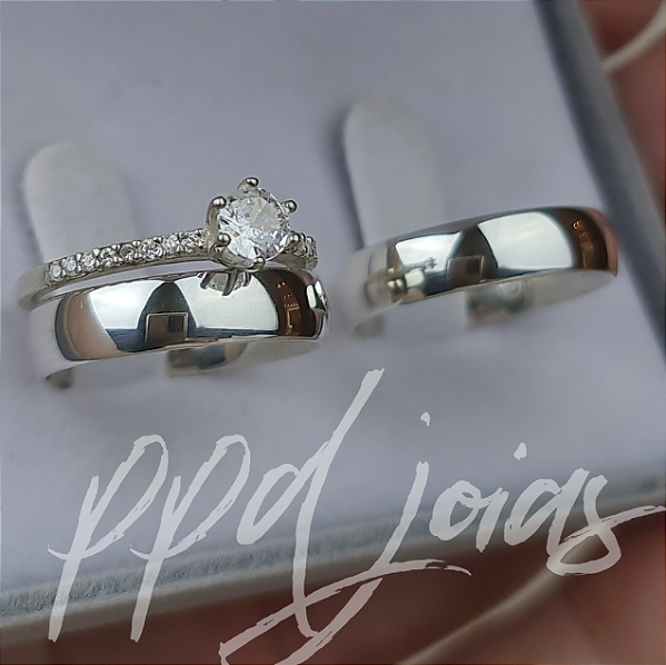 Kit Compromisso Tradicional (5mm) - Prata 950