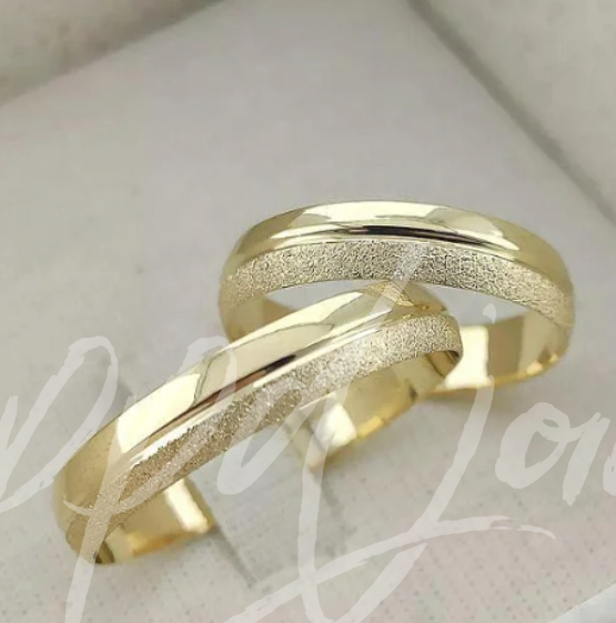 Par de Alianças Tradicional Armenia (4mm) - Ouro 18k